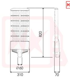 Đèn đường LED OEM Philips M11 - 300W - Thương hiệu HKLED