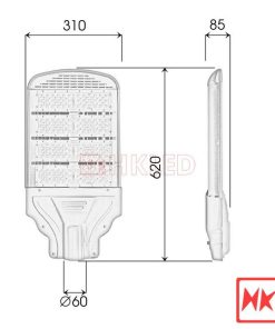 Đèn đường LED OEM Philips M13 SMD 200W - Thương hiệu HKLED