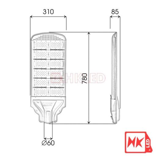 Đèn đường LED OEM Philips M13 SMD 300W - Thương hiệu HKLED